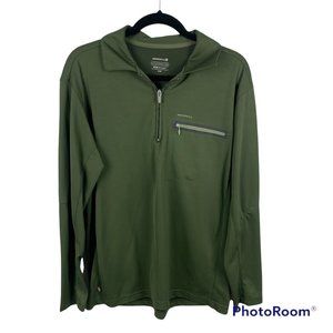 Merrell Mens 3/4 zip pull over Althleisure top size Medium